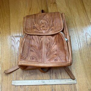 Leather backpack